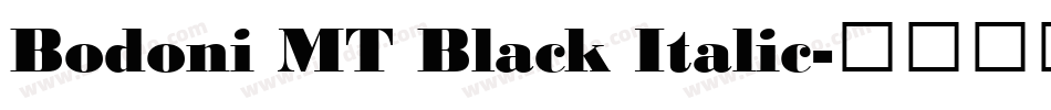 Bodoni MT Black Italic字体转换